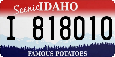 ID license plate I818010