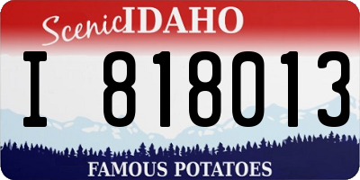ID license plate I818013
