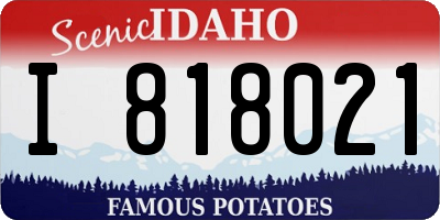 ID license plate I818021