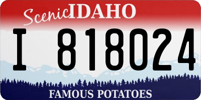 ID license plate I818024