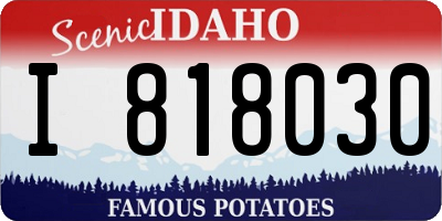 ID license plate I818030