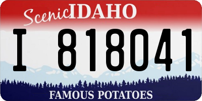 ID license plate I818041
