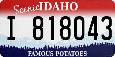 ID license plate I818043