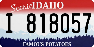 ID license plate I818057
