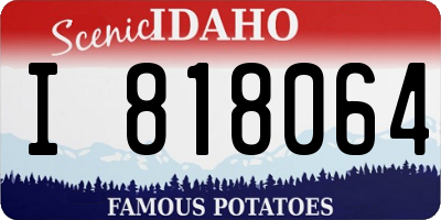 ID license plate I818064