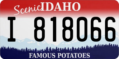 ID license plate I818066