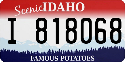 ID license plate I818068