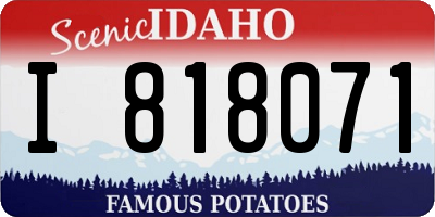 ID license plate I818071