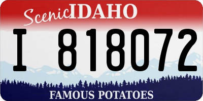 ID license plate I818072
