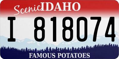 ID license plate I818074