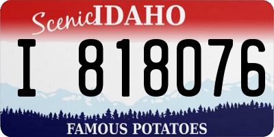 ID license plate I818076