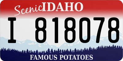 ID license plate I818078
