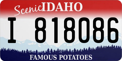 ID license plate I818086