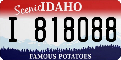 ID license plate I818088