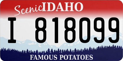 ID license plate I818099