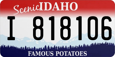 ID license plate I818106