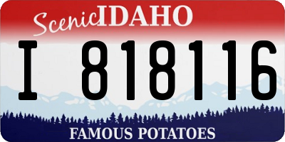 ID license plate I818116