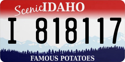 ID license plate I818117