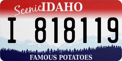 ID license plate I818119