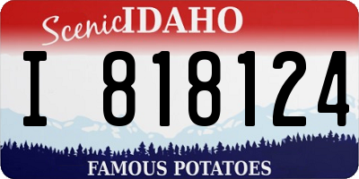 ID license plate I818124