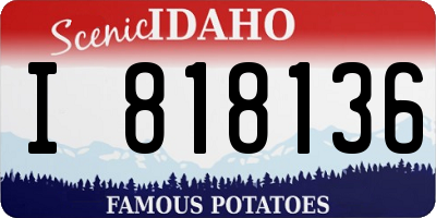 ID license plate I818136