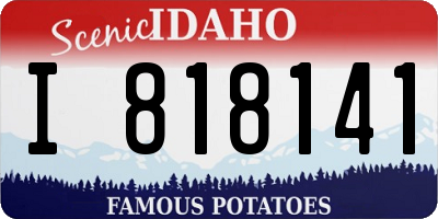 ID license plate I818141