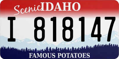 ID license plate I818147
