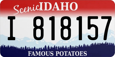 ID license plate I818157