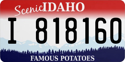 ID license plate I818160