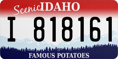 ID license plate I818161