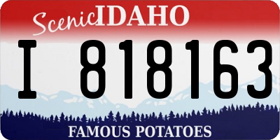 ID license plate I818163