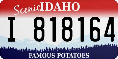 ID license plate I818164