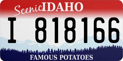 ID license plate I818166