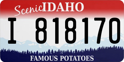 ID license plate I818170