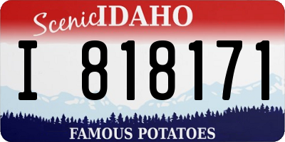 ID license plate I818171