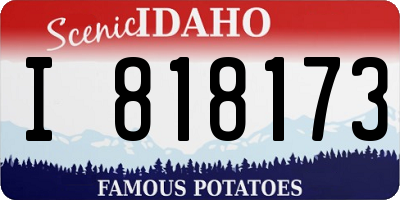 ID license plate I818173