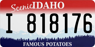 ID license plate I818176