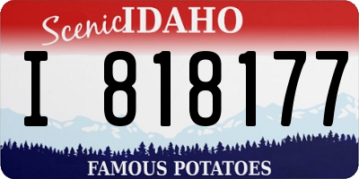 ID license plate I818177