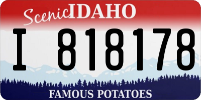 ID license plate I818178
