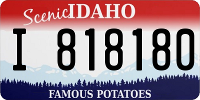 ID license plate I818180