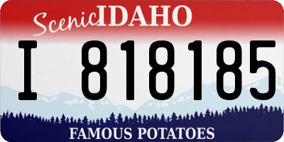 ID license plate I818185