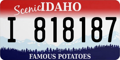 ID license plate I818187