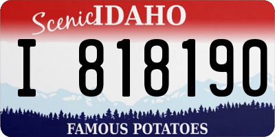 ID license plate I818190