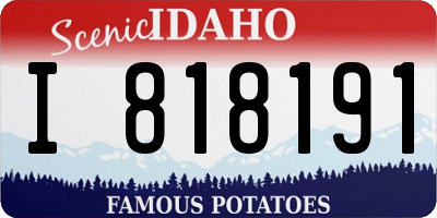 ID license plate I818191