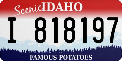 ID license plate I818197