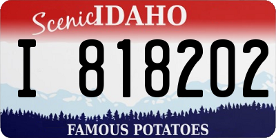 ID license plate I818202