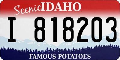 ID license plate I818203