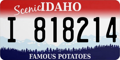 ID license plate I818214
