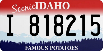 ID license plate I818215