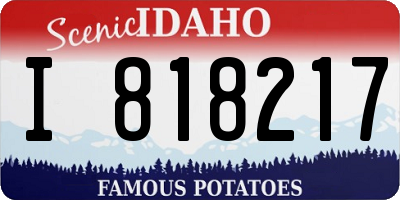 ID license plate I818217
